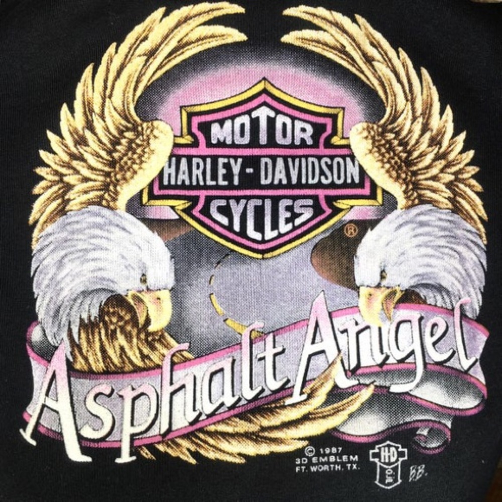 VINTAGE Harley-Davidson Asphalt Angel 1987 Top